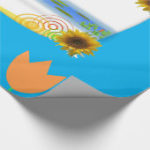 Cadeau Papier d'enveloppement d'oiseaux de tournesol (Coin)