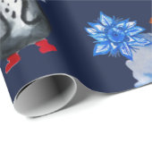 Cadeau Papier d'enveloppement d'oiseaux pingouins (Coin rond)