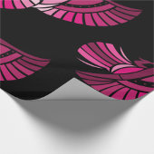 Cadeau Papier d'enveloppement d'oiseaux rose