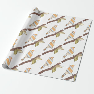 Cadeau Papier d'enveloppement d'oiseaux Whimsical-Erin Br