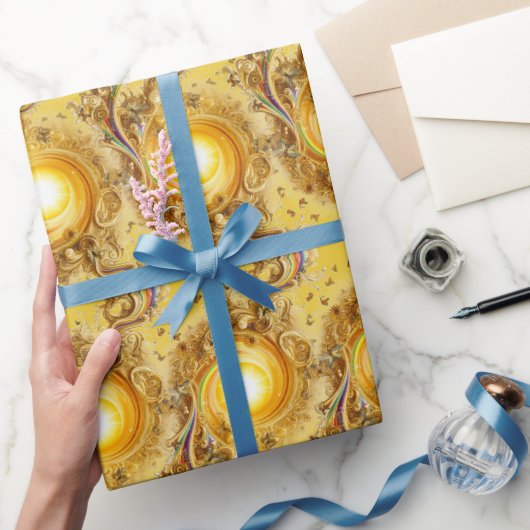 Cadeau Papier d'enveloppement d'onde dorée (Cadeaux)