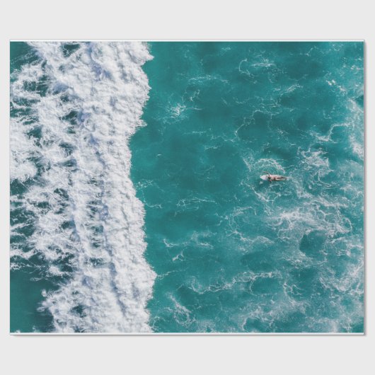 Cadeau Papier d'enveloppement d'ondes océaniques (Plat)