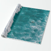 Cadeau Papier d'enveloppement d'ondes océaniques (Déroulé)