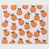 Cadeau Papier d'enveloppement d'oranges mignonnes (Plat)