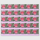 Cadeau Papier d'enveloppement d'orchidées roses (Plat)