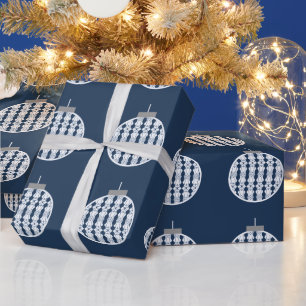 Cadeau Papier d'enveloppement d'ornement Art déco bleu