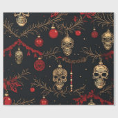 Cadeau Papier d'enveloppement d'ornement crânien (Plat)