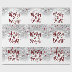 Cadeau Papier d'enveloppement d'ornement de Noël joyeux e