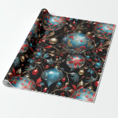 Cadeau Papier d'enveloppement d'ornements complexes en cr (Déroulé)