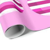 Cadeau Papier d'enveloppement d'ornements roses (Coin rond)