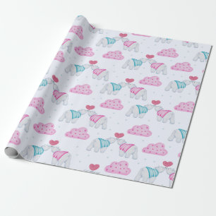 Cadeau Papier d'enveloppement d'ours polaires adorables