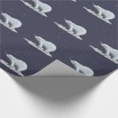 Cadeau Papier d'enveloppement d'ours polaires de flocon d (Coin)