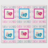 Cadeau Papier d'enveloppement doux à un Baby shower (Plat)