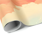 Cadeau Papier d'enveloppement du ciel de crémaillère (Coin rond)