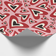 Papier d'enveloppement du coeur d'amour