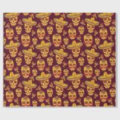 Cadeau Papier d'enveloppement du crâne de sucre (Plat)