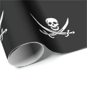 Cadeau Papier d'enveloppement du crâne et des lames de pi (Coin rond)