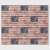 Cadeau Papier d'enveloppement du drapeau américain (Plat)