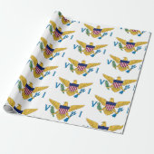 Cadeau Papier d'enveloppement du drapeau des îles Vierges (Déroulé)