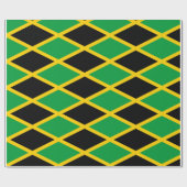Cadeau Papier d'enveloppement du drapeau jamaïcain (Plat)