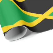 Cadeau Papier d'enveloppement du drapeau jamaïcain (Coin rond)