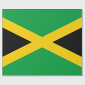 Cadeau Papier d'enveloppement du drapeau jamaïcain (Plat)