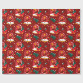 Cadeau Papier d'enveloppement du Globe de neige de Noël B (Plat)