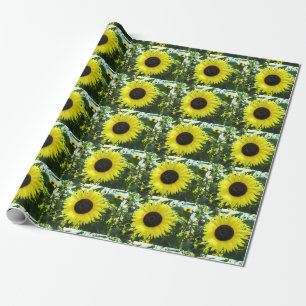 Cadeau Papier d'enveloppement du jardin de tournesol