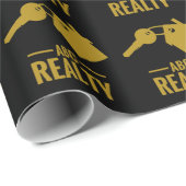 Cadeau Papier d'enveloppement du logo or (Coin rond)