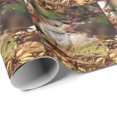 Cadeau Papier d'enveloppement du moineau de Noël (Coin rond)