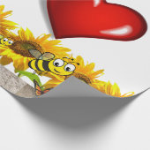 Cadeau Papier d'enveloppement du papillon de tournesol (Coin)