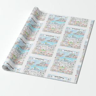 Cadeau Papier d'enveloppement du patriot d'équipe