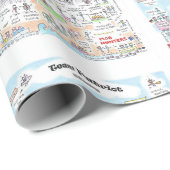 Cadeau Papier d'enveloppement du patriot d'équipe (Coin rond)