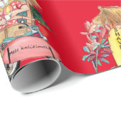 Cadeau Papier d'enveloppement du Père Noël Hawaï de la gl (Coin rond)