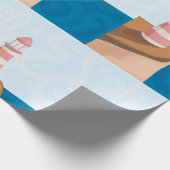 Cadeau Papier d'enveloppement du phare rayé