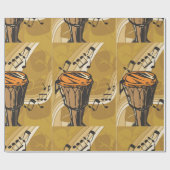 Cadeau Papier d'enveloppement du son de tambour (Plat)