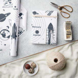 Cadeau Papier d'enveloppement du système solaire des astr