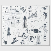 Cadeau Papier d'enveloppement du système solaire des astr (Plat)