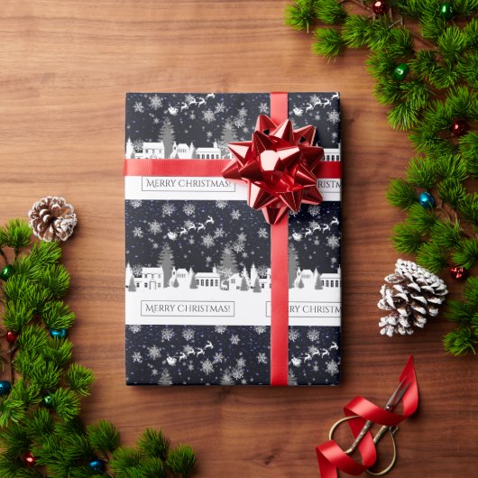 Cadeau Papier d'enveloppement du village de Noël (Cadeau de vacances)