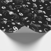 Cadeau Papier d'enveloppement éffrayant pour squelettes (Coin)