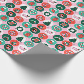 Cadeau Papier d'enveloppement Emoji de Noël (Coin)