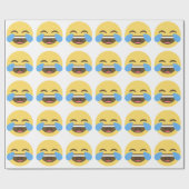 Cadeau Papier d'enveloppement Emoji riant (Plat)