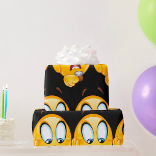 Cadeau Papier d'enveloppement Emoji Stressé