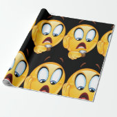 Cadeau Papier d'enveloppement Emoji Stressé (Déroulé)