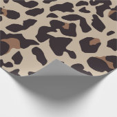 Cadeau Papier d'enveloppement Empreinte de léopard Brown (Coin)