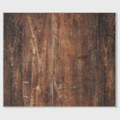 Cadeau Papier d'enveloppement en bois rustique (Plat)