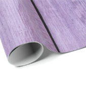 Cadeau Papier d'enveloppement en bois violet rustique (Coin rond)