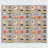 Cadeau Papier d'enveloppement en latte de café (Plat)