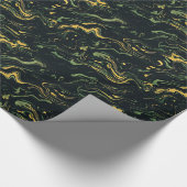 Cadeau Papier d'enveloppement en marbre foncé (Coin)