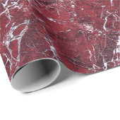 Cadeau Papier d'enveloppement en marbre rouge foncé (Coin rond)